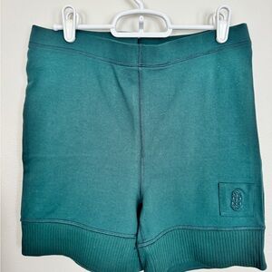 Free People FP Movement Teal Shorts Size L Ribbed Hem